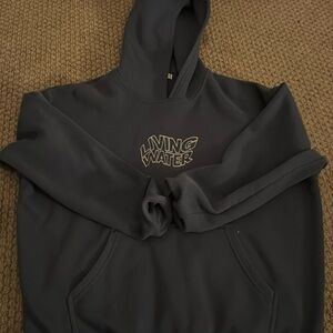 Elevated faith navy blue hoodie